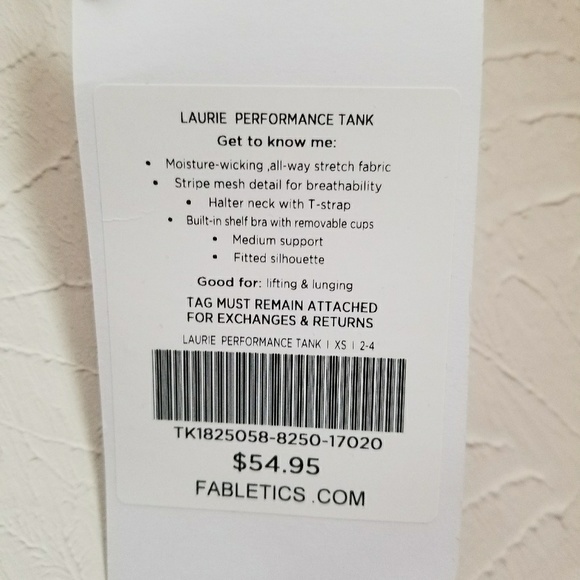 NWT Fabletics Laurie Performance Tank - Picture 4 of 6